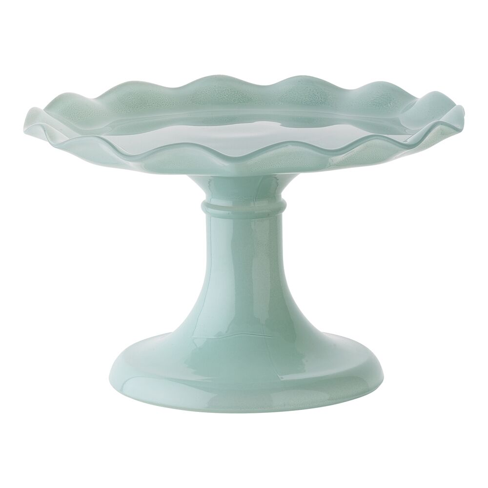 Ecology 20 x 12.5cm Midday Soda Lime Glass Ruffle Fluted Edged Cake Stand