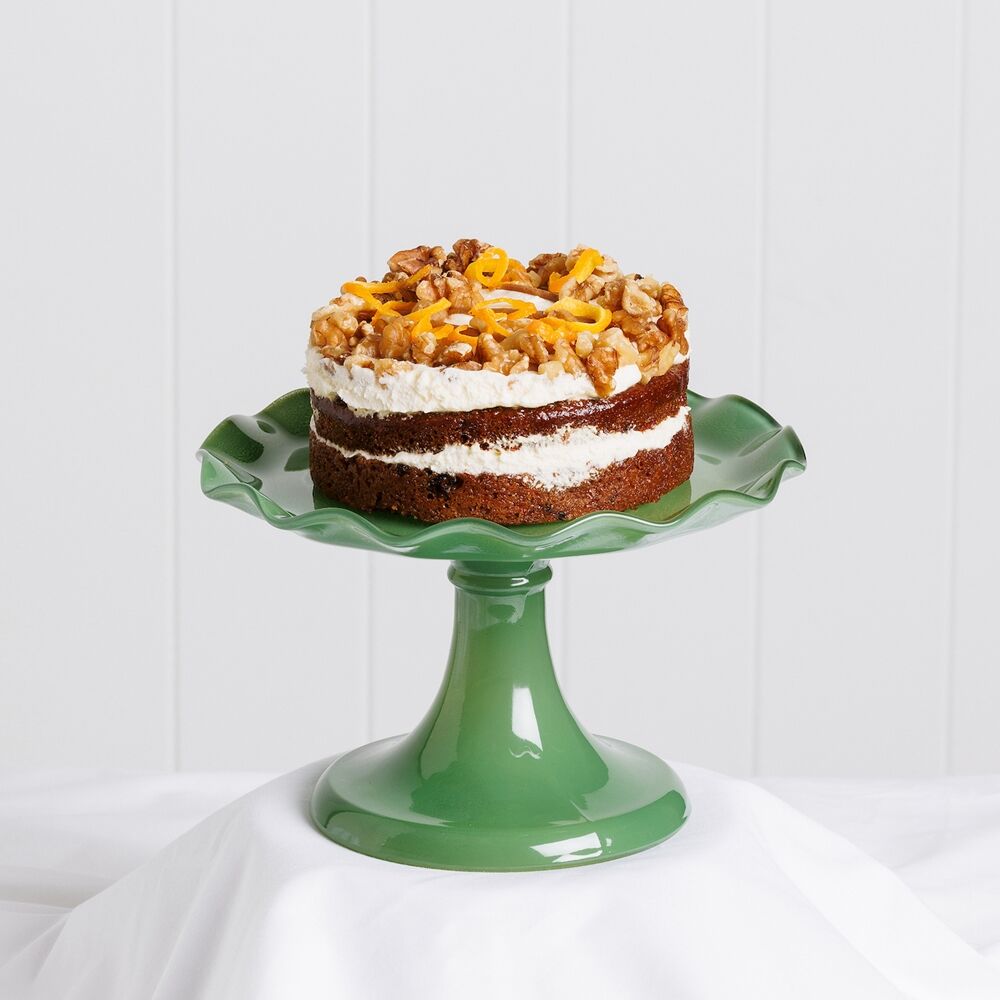 Ecology 20 x 12.5cm Meadow Soda Lime Glass Ruffle Fluted Edged Cake Stand — image 2