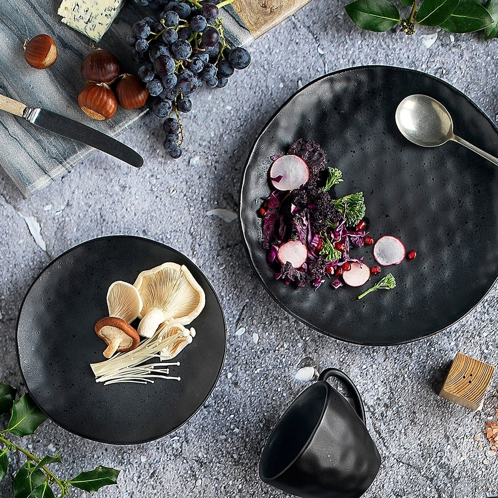 Ecology Speckle Ebony 20cm Stoneware Side Plate Food Dish Round Tableware Black — image 4