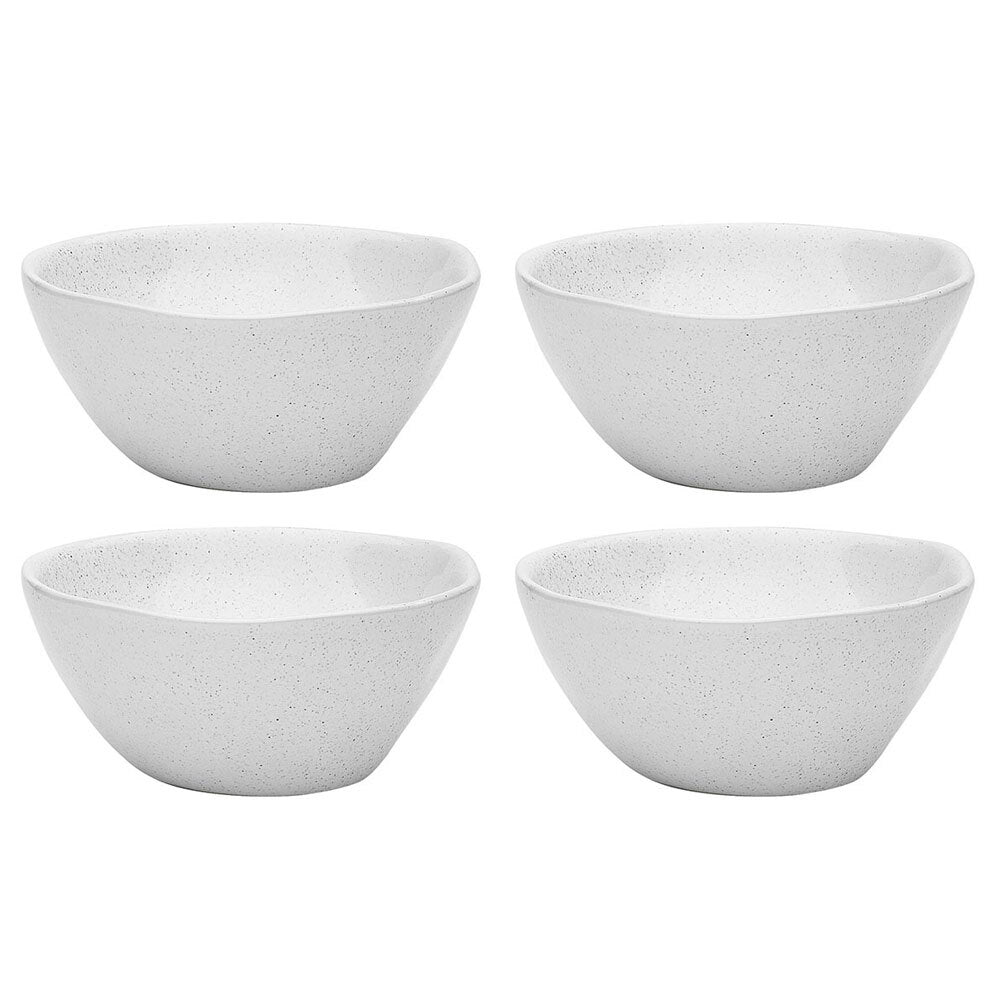 Ecology Speckle Milk 11cm Stoneware Dip Bowl Round - White (4 Pack)