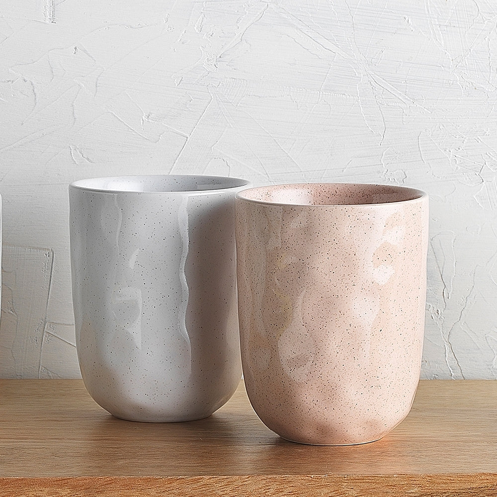 Ecology Speckle Milk 250ml Stoneware Cuddle Mug Water Cup Round Tableware White — image 2
