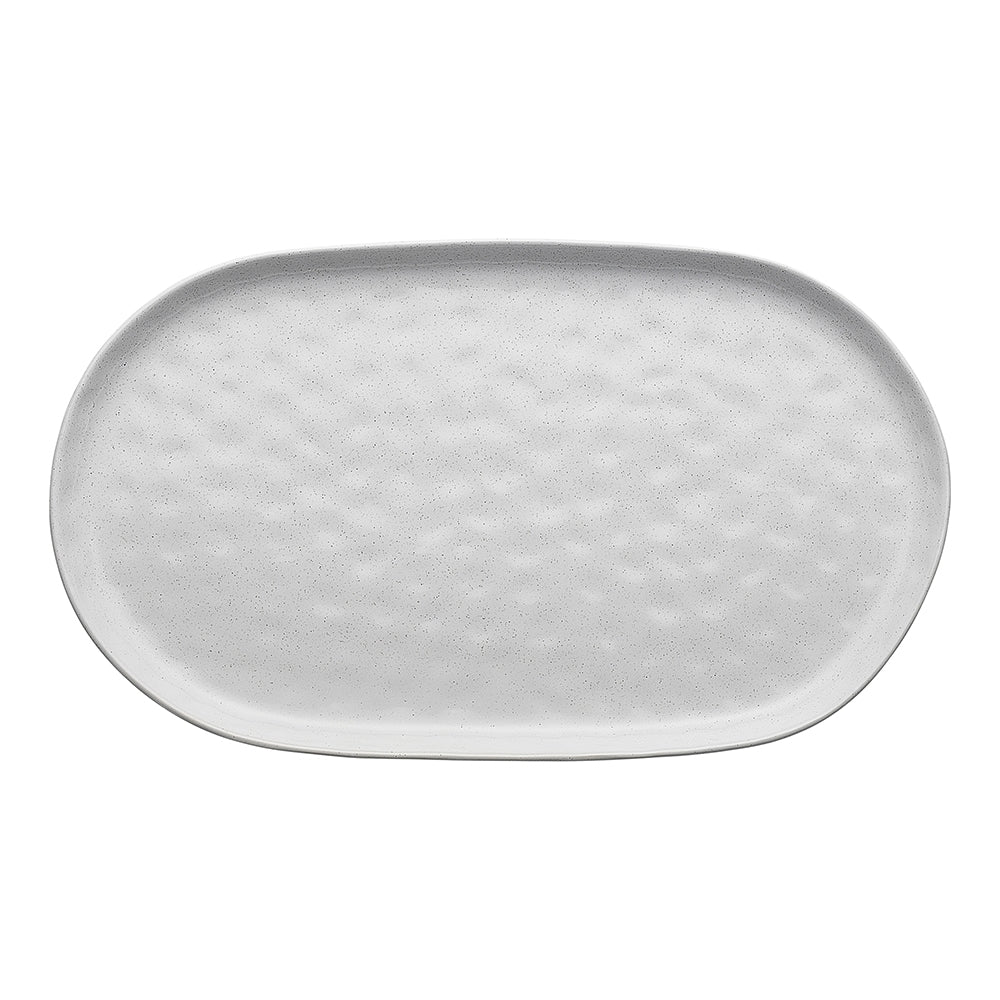 Ecology Speckle Milk 40cm Stoneware Oval Food Serving Platter Tableware White