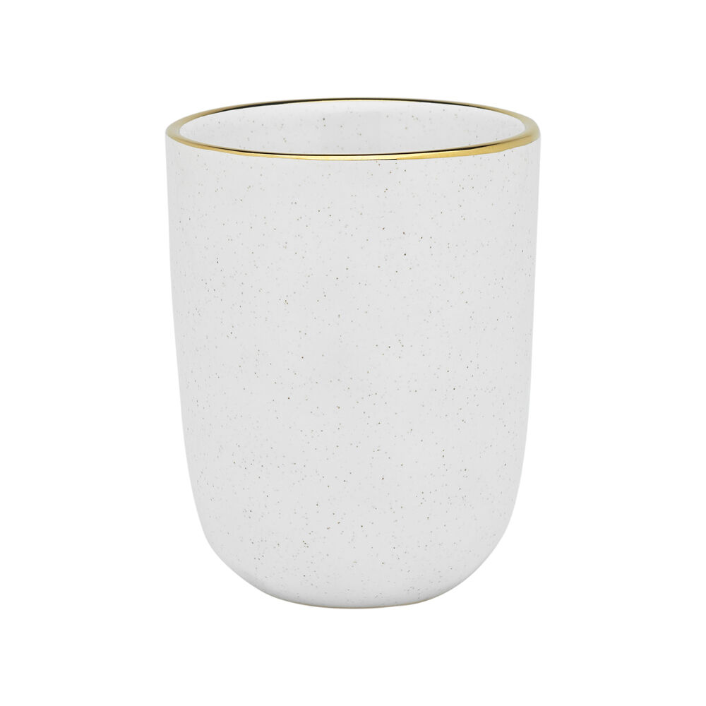 Ecology Speckle Stoneware Cuddle Mug Drinking Tumbler 250ml Milk/Gold (4 Pieces) — image 2