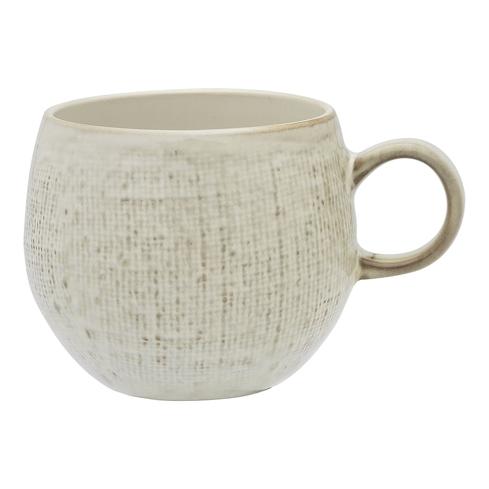 Ecology Dinnerware Stoneware Linen Drinking Mug Coffee Cup 330ml/13m Birch