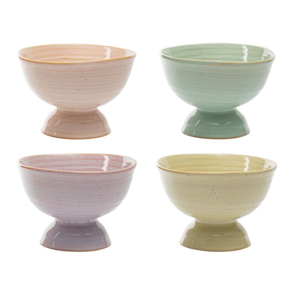 Ecology Glaze Stoneware Ottawa Coupes 13cm Midday, Ginko, Pink Salt, Iris (4 Pieces)