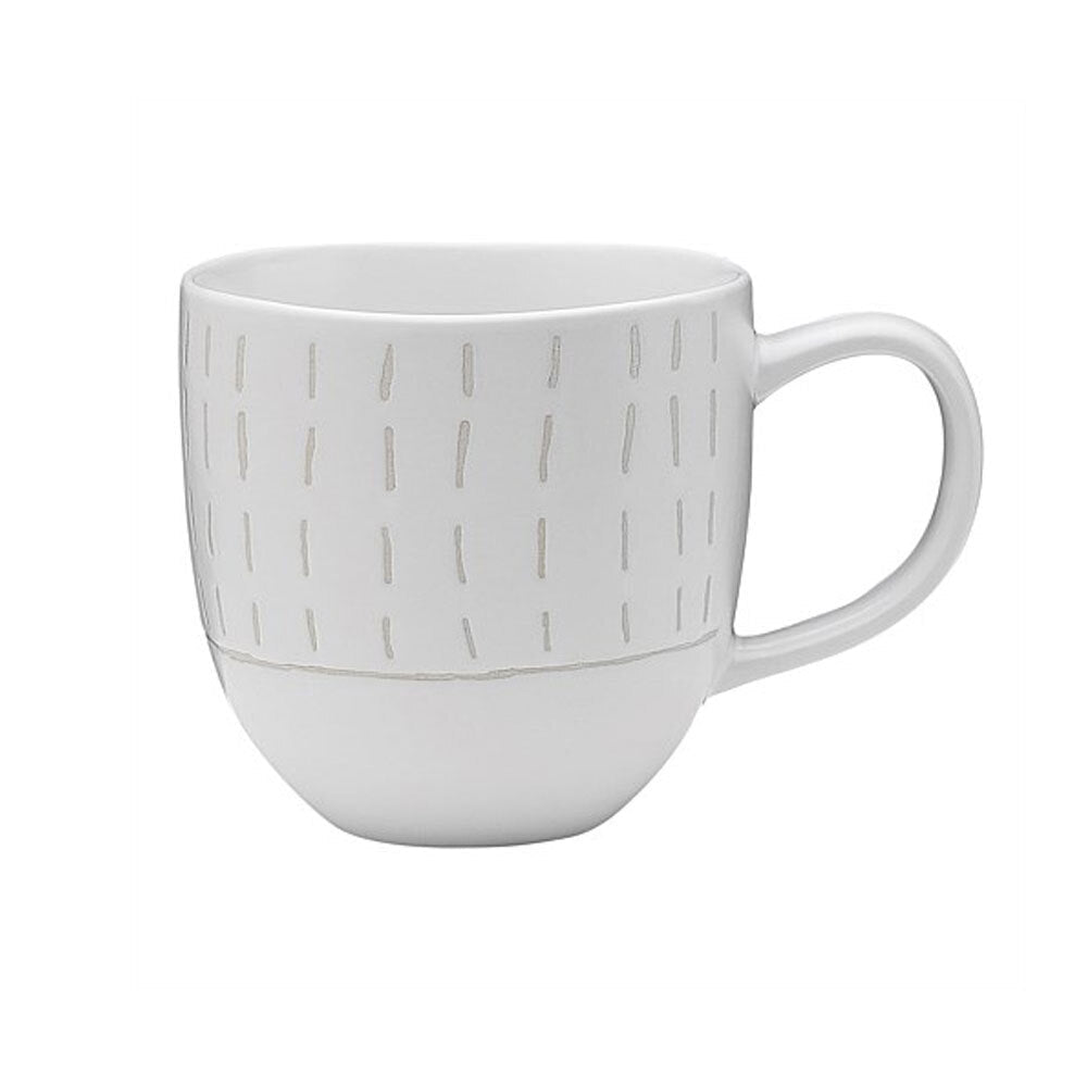 Ecology Dwell Mug Dash 300ml Stoneware Coffee Drink/Tea Drinking Cup White