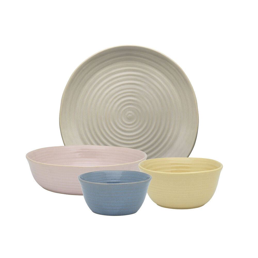Ecology Ottawa Stoneware Dinner Set Food Plate/Bowl Dining Tableware (4 Pieces)