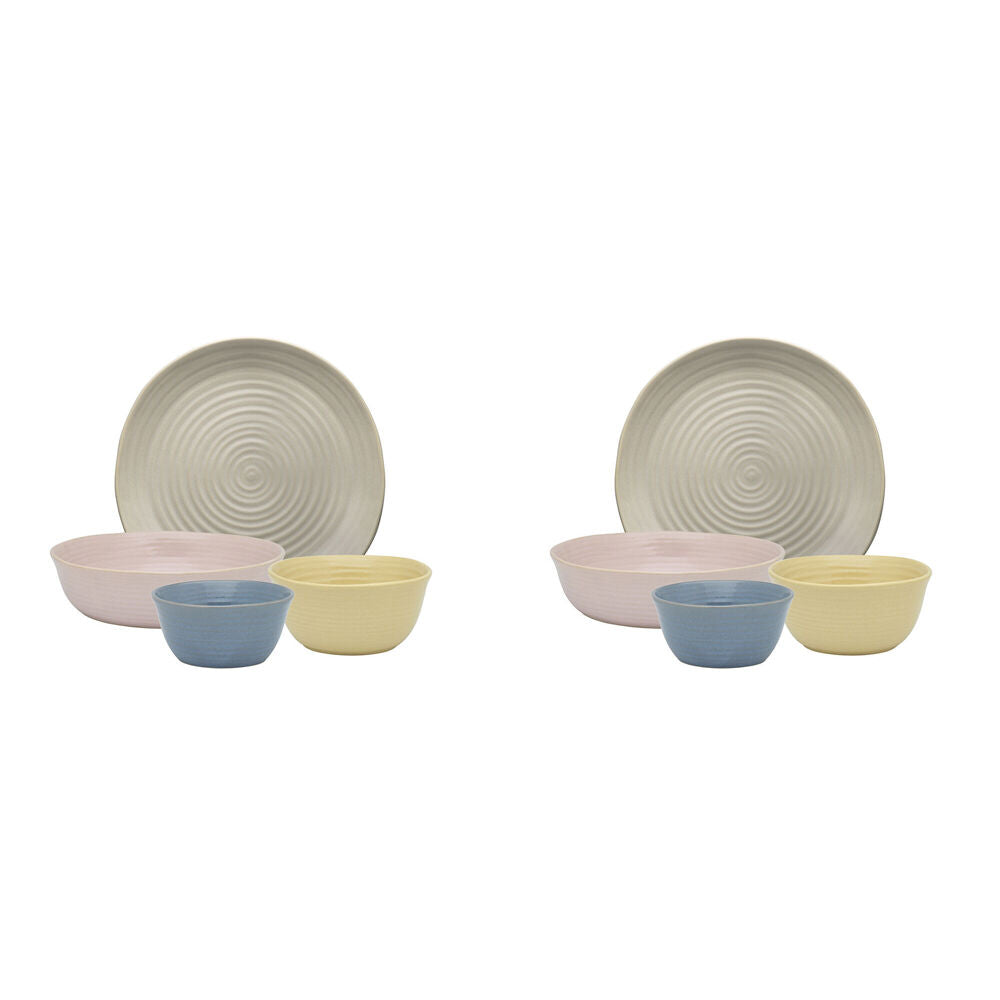 Ecology 4pc Ecology Ottawa Stoneware Dinner Set Food Plate/Bowl Dining Tableware (2 Pack)