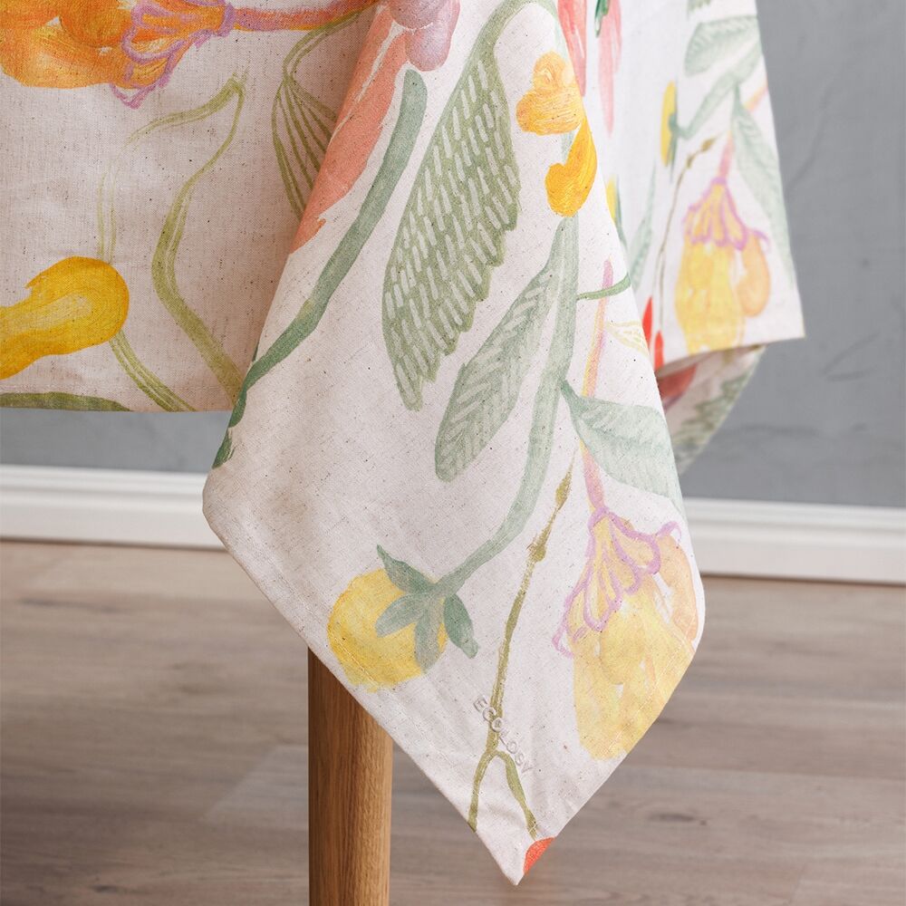 Ecology 180gsm 150x240cm Hand-Painted Midsummer Cotton/Linen Tablecloth — image 4