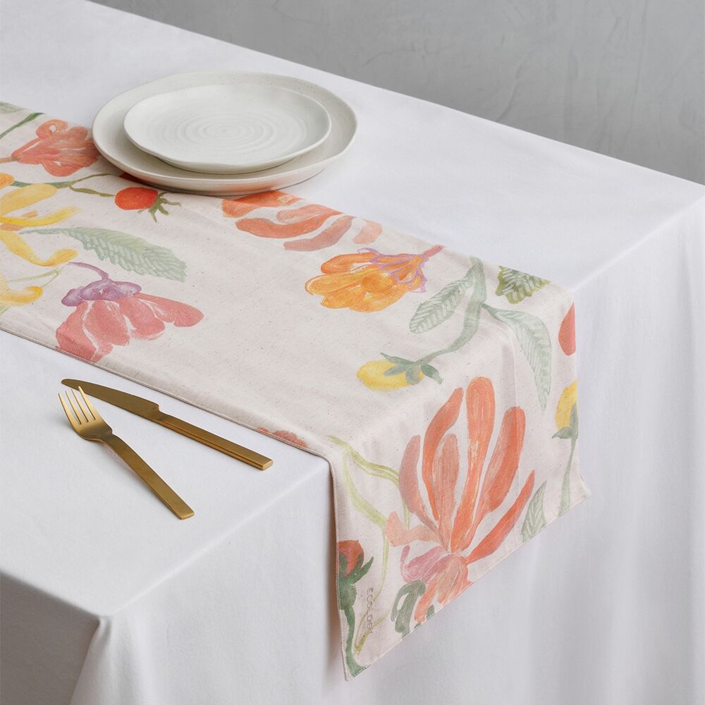 Ecology 180gsm 35x180cm Hand-Painted Midsummer Cotton/Linen Table Runner — image 3