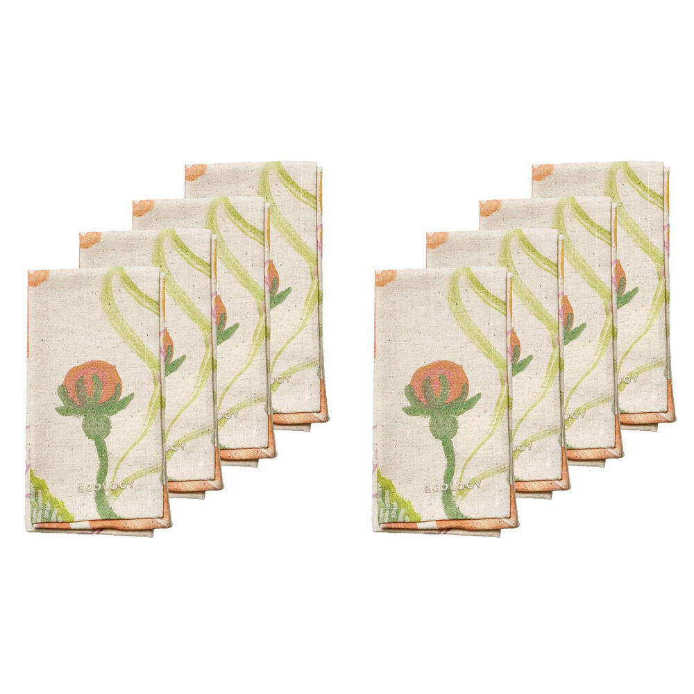 Ecology 4pc Ecology Hand-Painted Midsummer Cotton/Linen Napkins 180gsm 45x45cm (2 Pack)