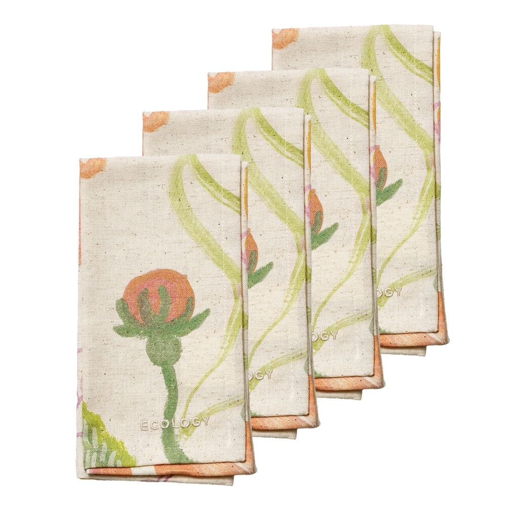 Ecology 4pc Ecology Hand-Painted Midsummer Cotton/Linen Napkins 180gsm 45x45cm (2 Pack) — image 2