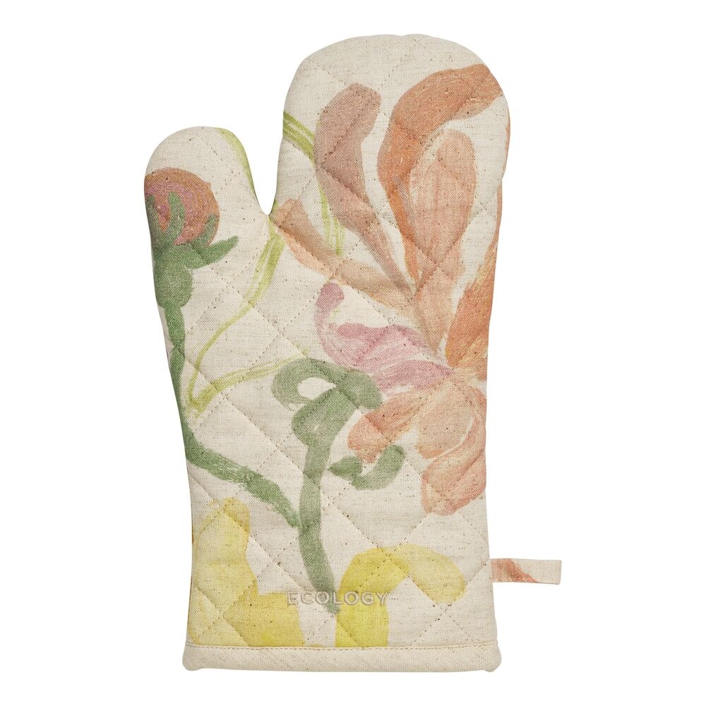 Ecology 180gsm 32x17cm Hand-Painted Midsummer Cotton/Linen Oven Glove