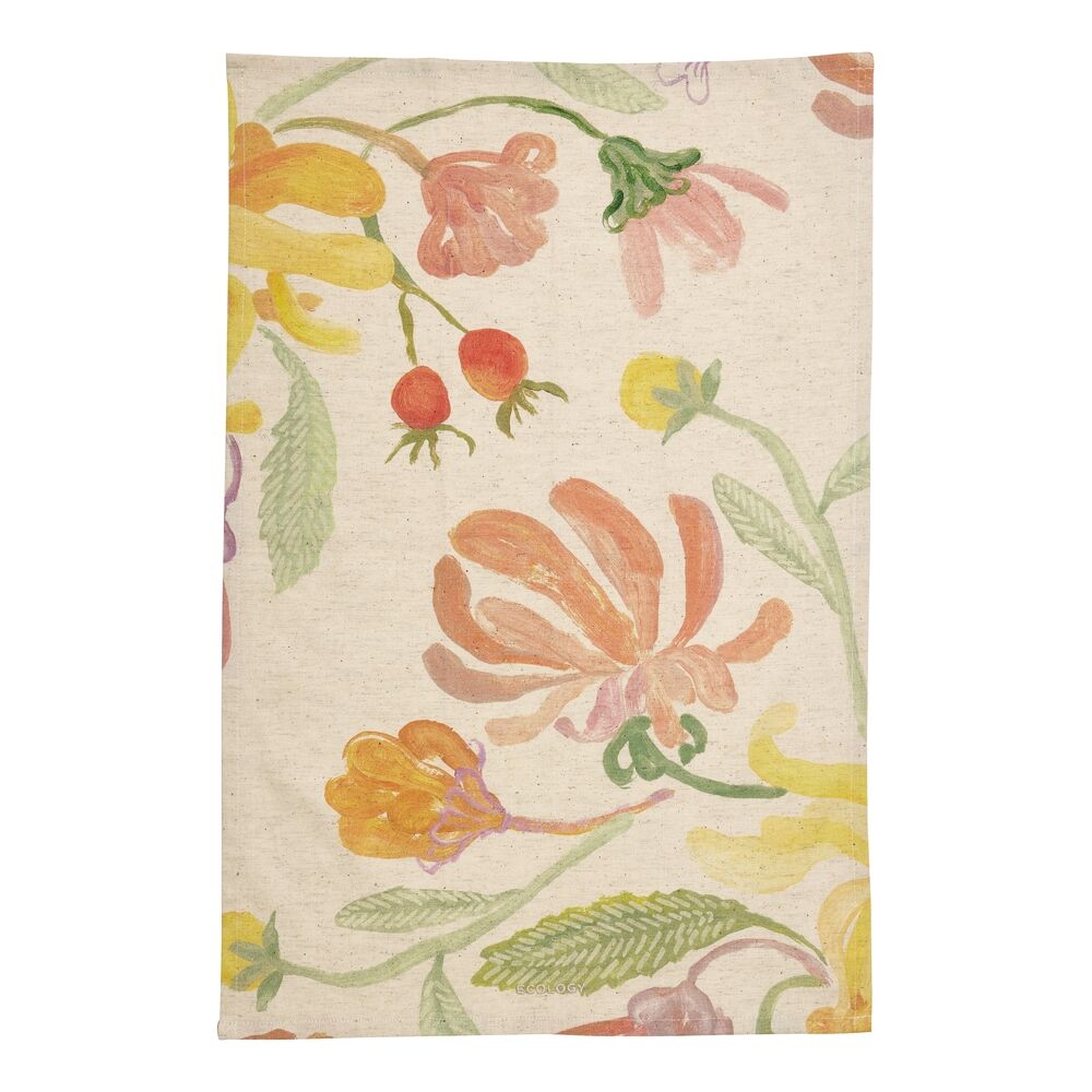 Ecology Hand-Painted Midsummer Cotton/Linen Tea Towel 180gsm Multi-Coloured (4 Pack) — image 2