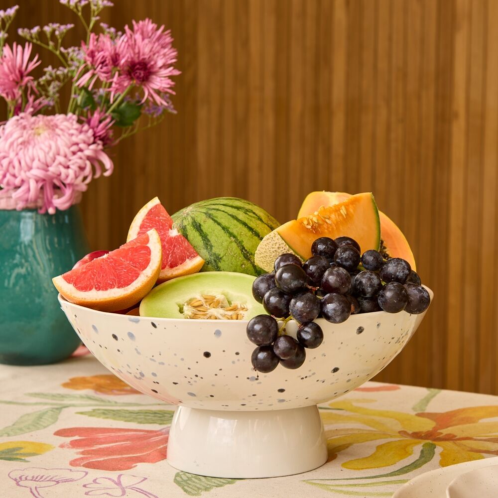 Ecology 32cm Pink High Gloss Glaze Stoneware Dusk Footed Serving Bowl — image 3