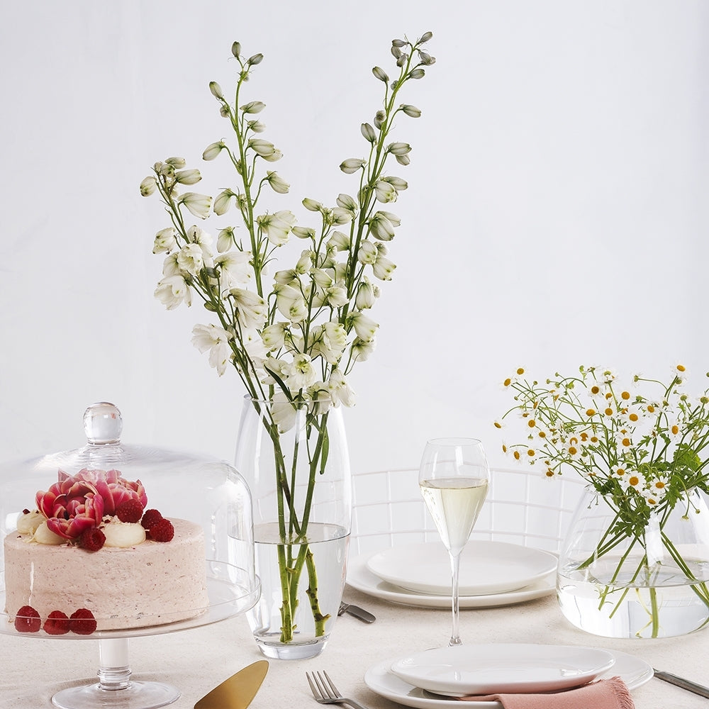 Ecology Fleur Barrel Soda Lime Glass Vase Decorative Flower Vessels 25cm — image 2