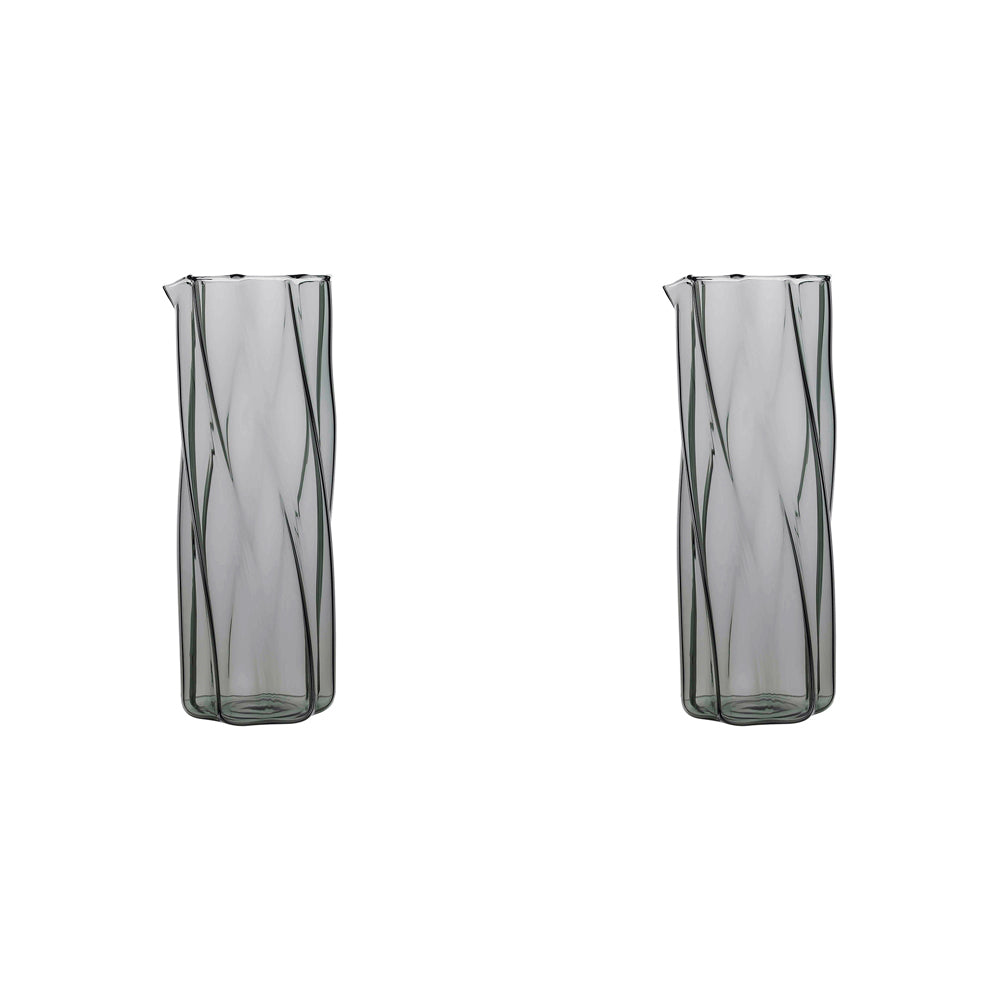 Ecology Borosilicate Elegant Tableware Glass Aurora Carafe 1.5L/27cm Smoke (2 Pack)