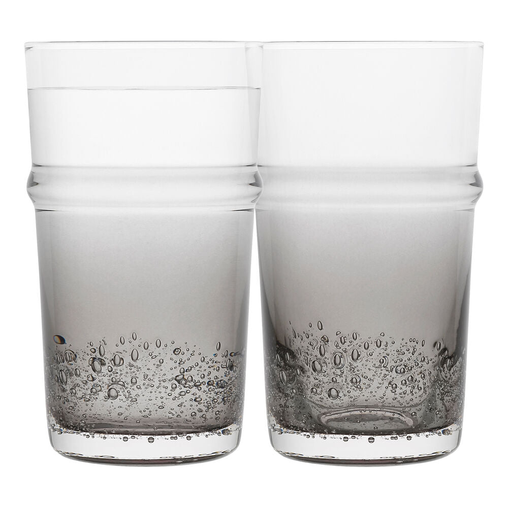 Ecology Dion 400ml Hi Ball Tumbler Drinking Cup Glassware Smoke Grey (4 Pieces) — image 2