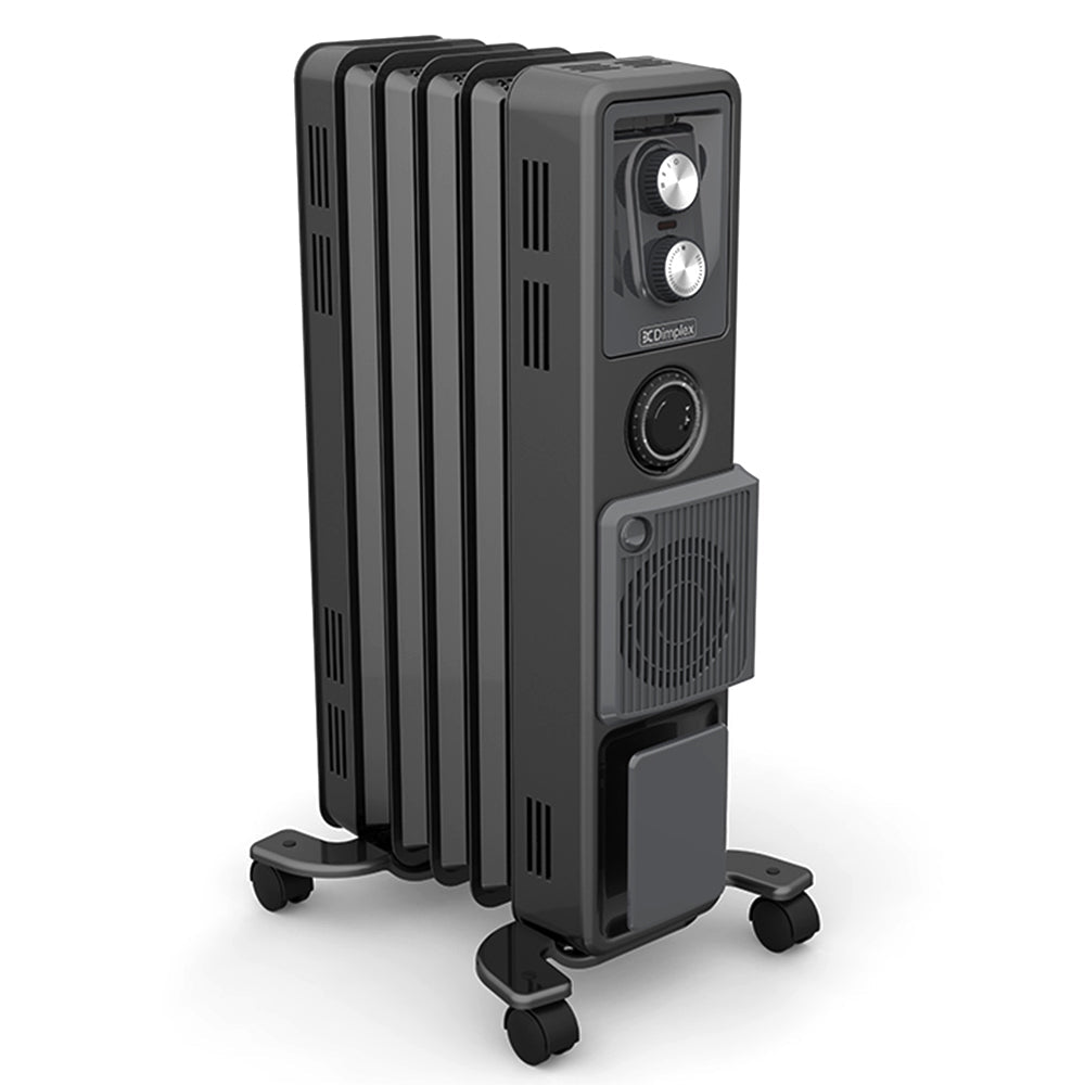 Dimplex 1500W Oil Free Portable Column Heater/Heating w/Timer & Turbo Fan Black