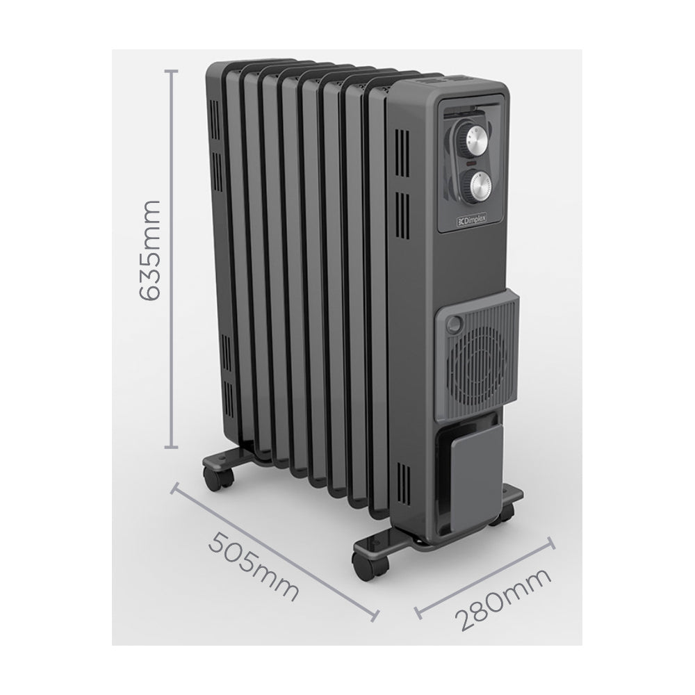 Dimplex 2400W Oil Free Portable Column Heater/Heating w/Turbo Fan/Thermostat BLK — image 2