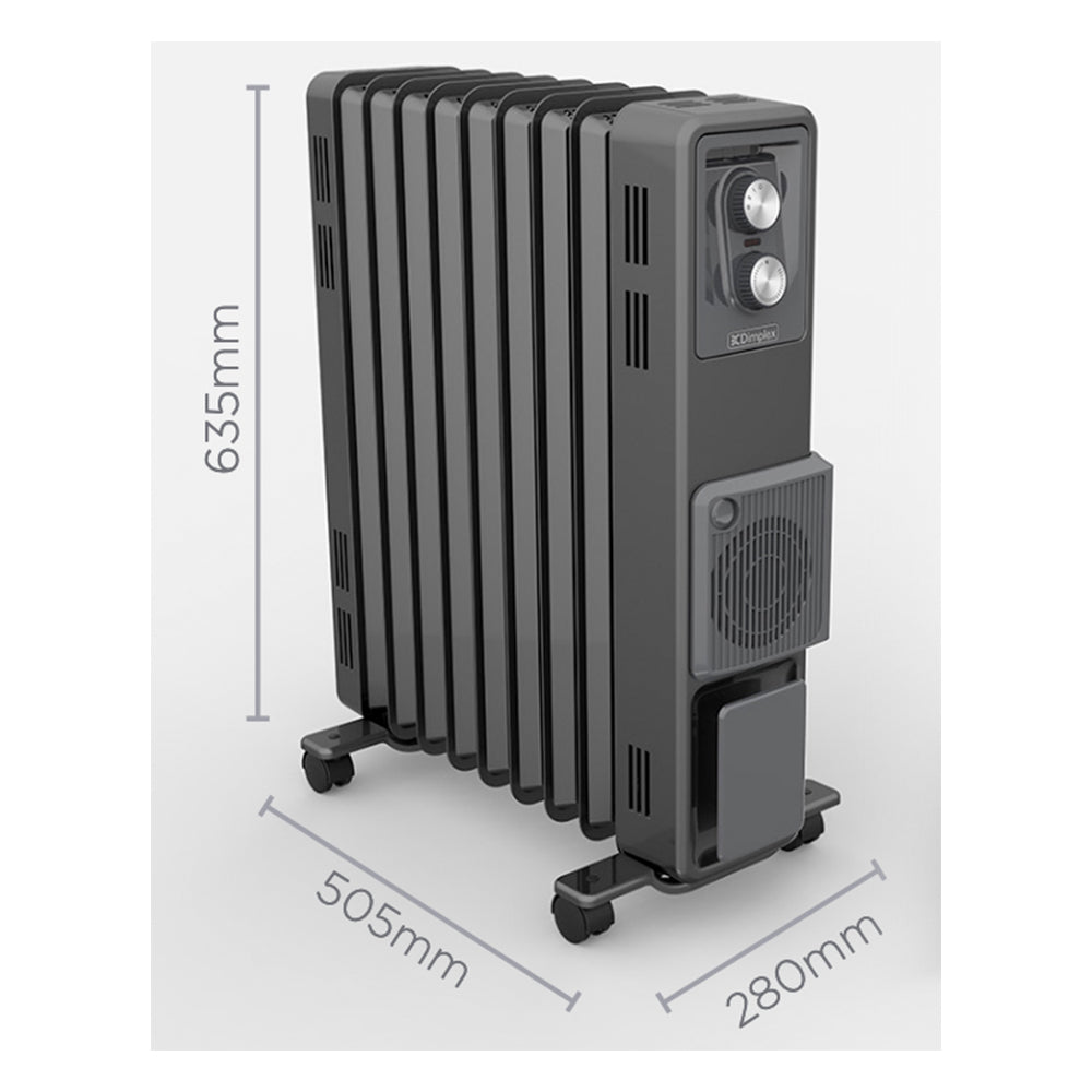 Dimplex 2400W Oil Free Portable Column Heater/Heating w/Timer & Turbo Fan Black — image 2