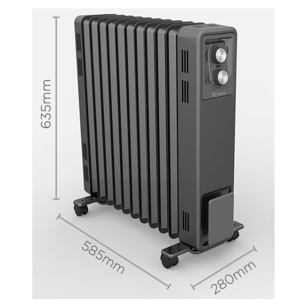 Dimplex Oil-Less Portable Radiator 2 Heat Settings Energy Efficient Heater 2.4kW — image 2