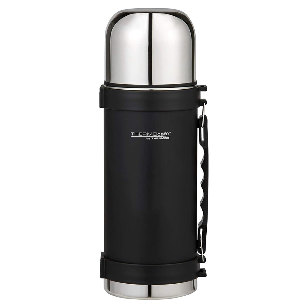 Thermocafe Vacuum Insulated Stainless Steel Flask Water Bottle Matte Black 1L