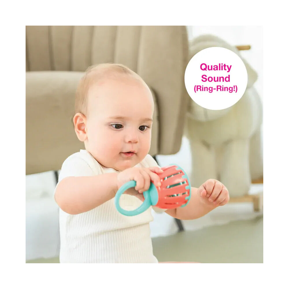 Edushape Baby Toddler 3m+ Musical Sensory Rattle Toy Assorted Classic Bell — image 2