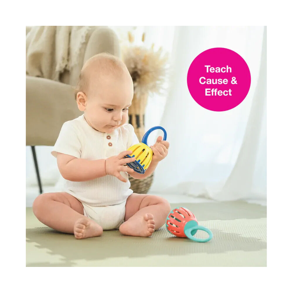 Edushape Baby Toddler 3m+ Musical Sensory Rattle Toy Assorted Classic Bell — image 3