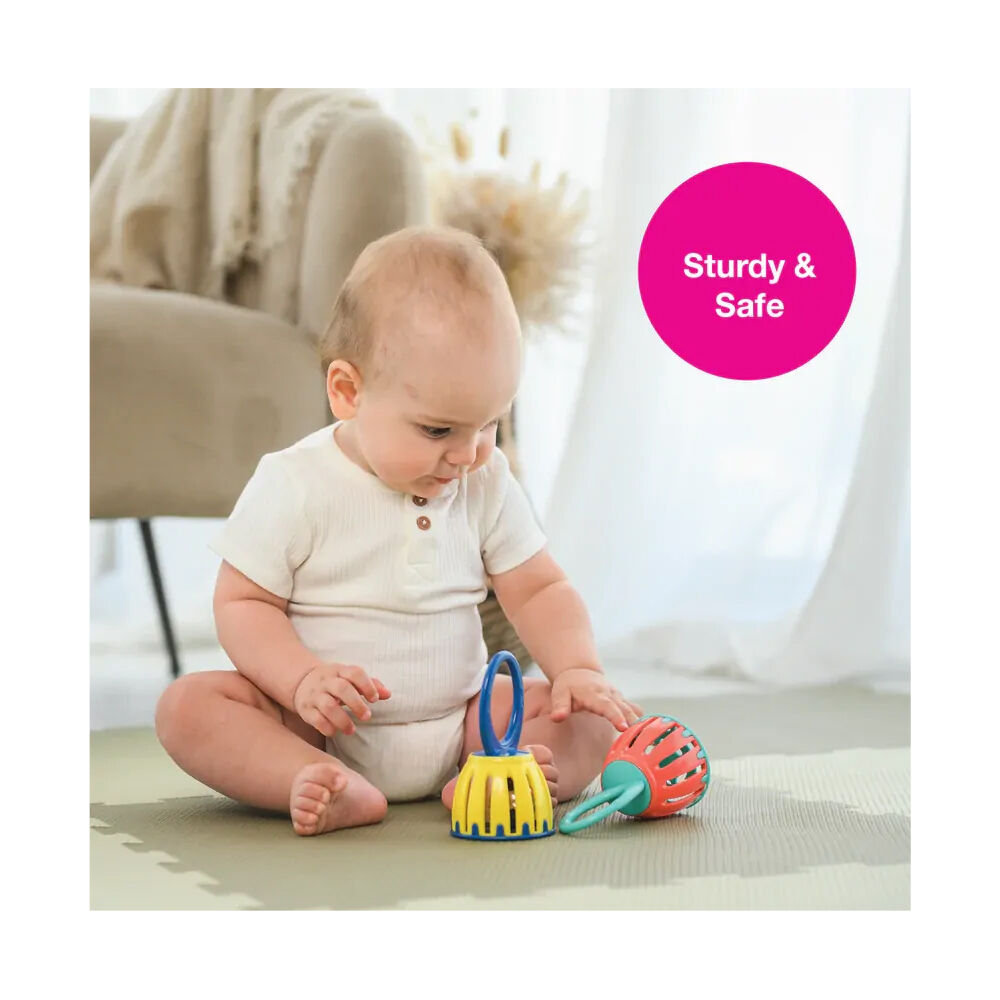 Edushape Baby Toddler 3m+ Musical Sensory Rattle Toy Assorted Classic Bell — image 5