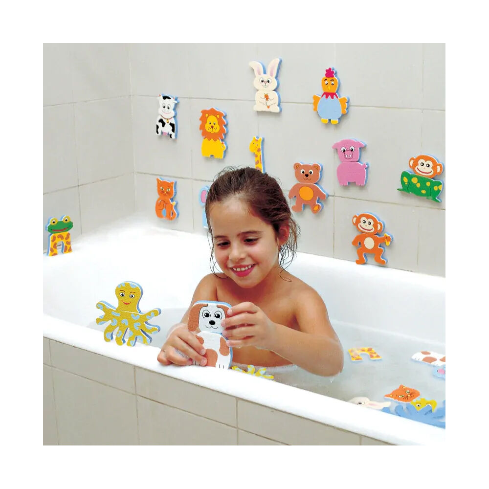 Edushape Kids Toddler 3y+ Soft Foam Bath Toy Tub Fun Funny Mix Animals Jar — image 3