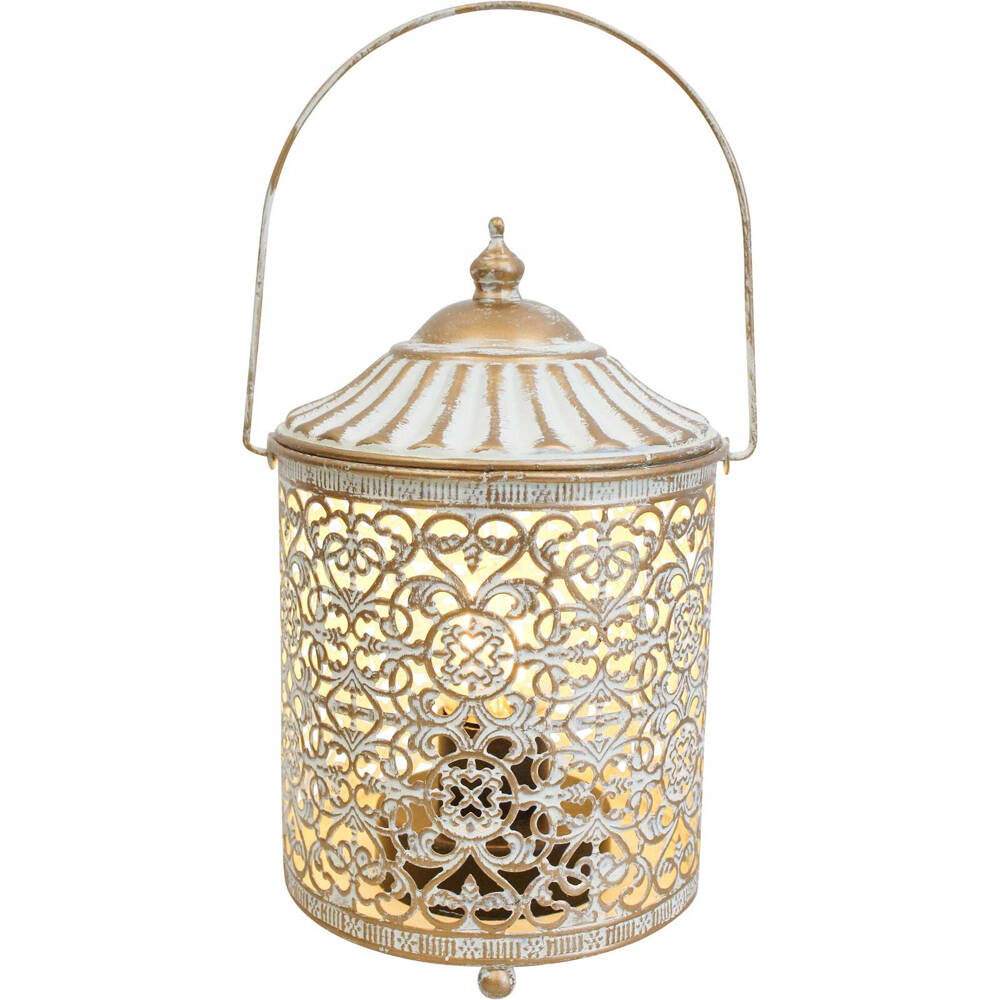 LVD Metal LED Lantern Hanging Light Lamp Tabletop Home Decor 19cm Moroque 4