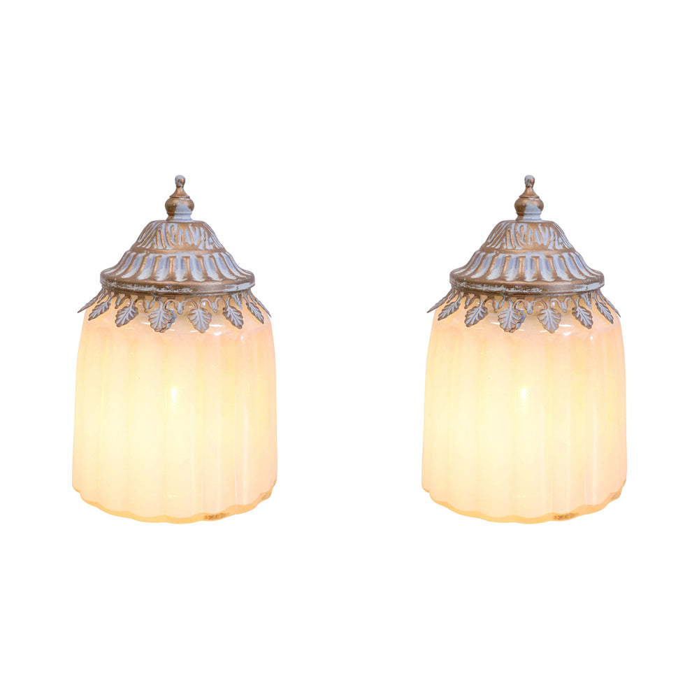 LVD Lantern LED Lines Decorative Lighting Tabletop Display 12cm Home Decor (2 Pack)