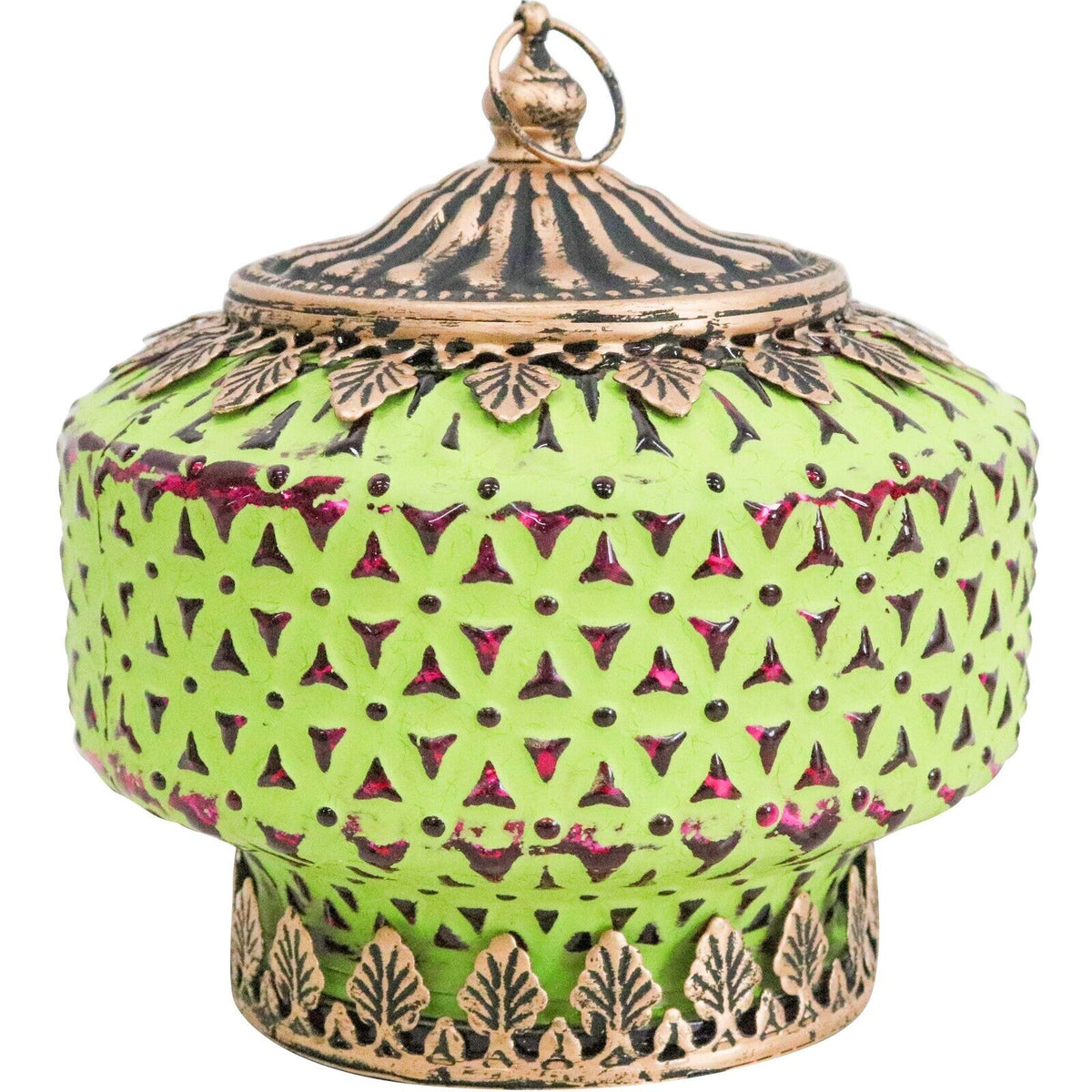 LVD Lantern LED Squat Midori Decorative Lighting Tabletop 14cm Home Decor (2 Pack)