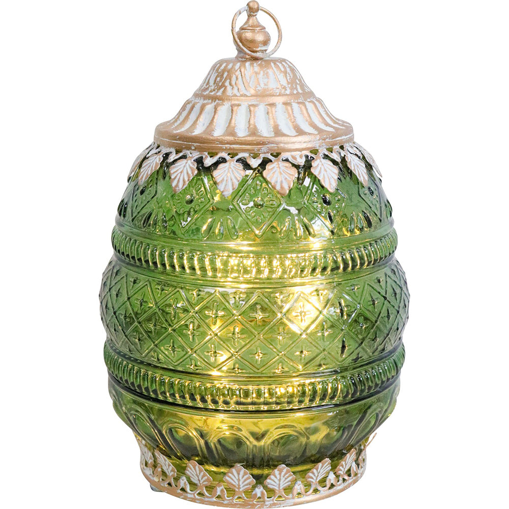 LVD Lantern LED Moroc Avocado Decorative Lighting Tabletop 18.5cm Home Decor