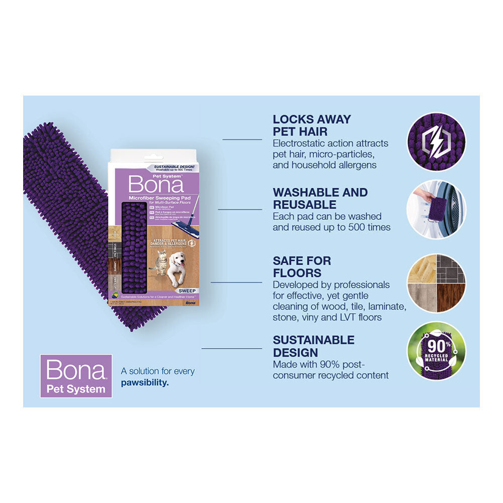 Bona Pet Premium Microfibre Deep Clean Mop for Multi-Surfaced Hard Floors — image 5