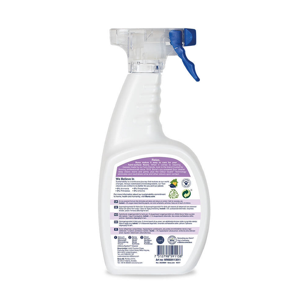 Bona Pet Care Hard-Surface Water-Based Floor Deep Cleaner Spray 1L Bottle — image 2
