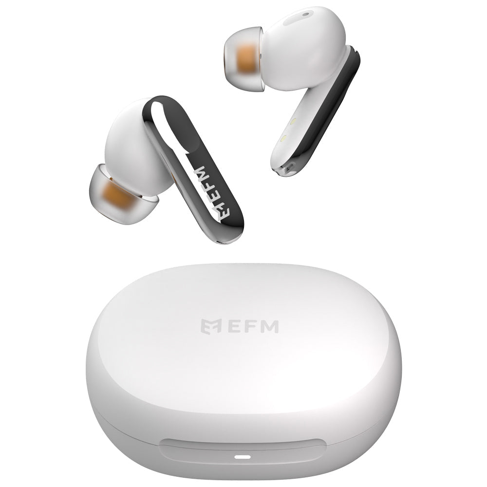 Efm Chicago TWS In-Ear Wireless Earbuds/Earphones w Active Noise Cancelling BLK — White