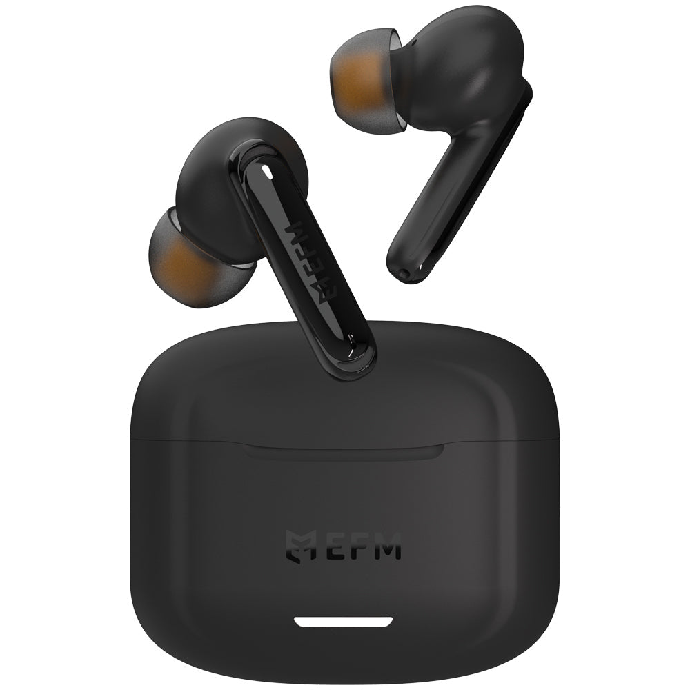 Efm New Orleans TWS In-Ear Wireless Earbuds/Earphones w Noise Cancelling — Black