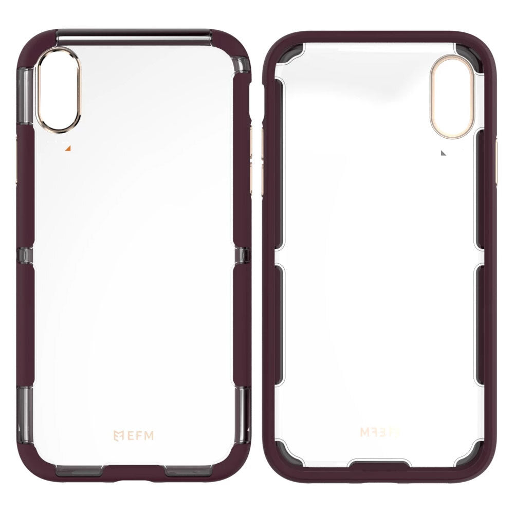 Efm Cayman D3O Case Armour Mobile Cover for Apple iPhone XS Max Mulberry/Gold