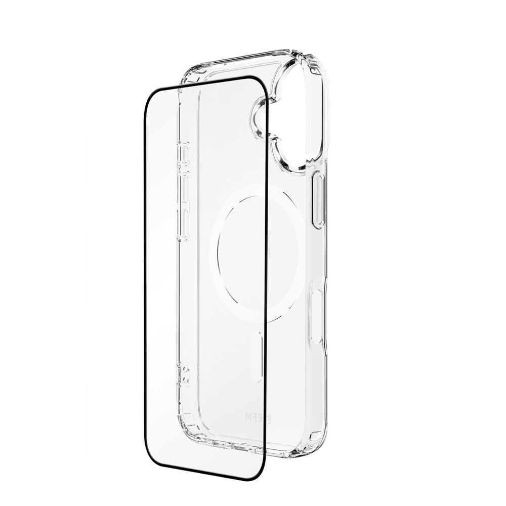 Efm Case and Impact Glass Screen Protector Bundle for iPhone 17 6.3in Clear (2 Pieces)