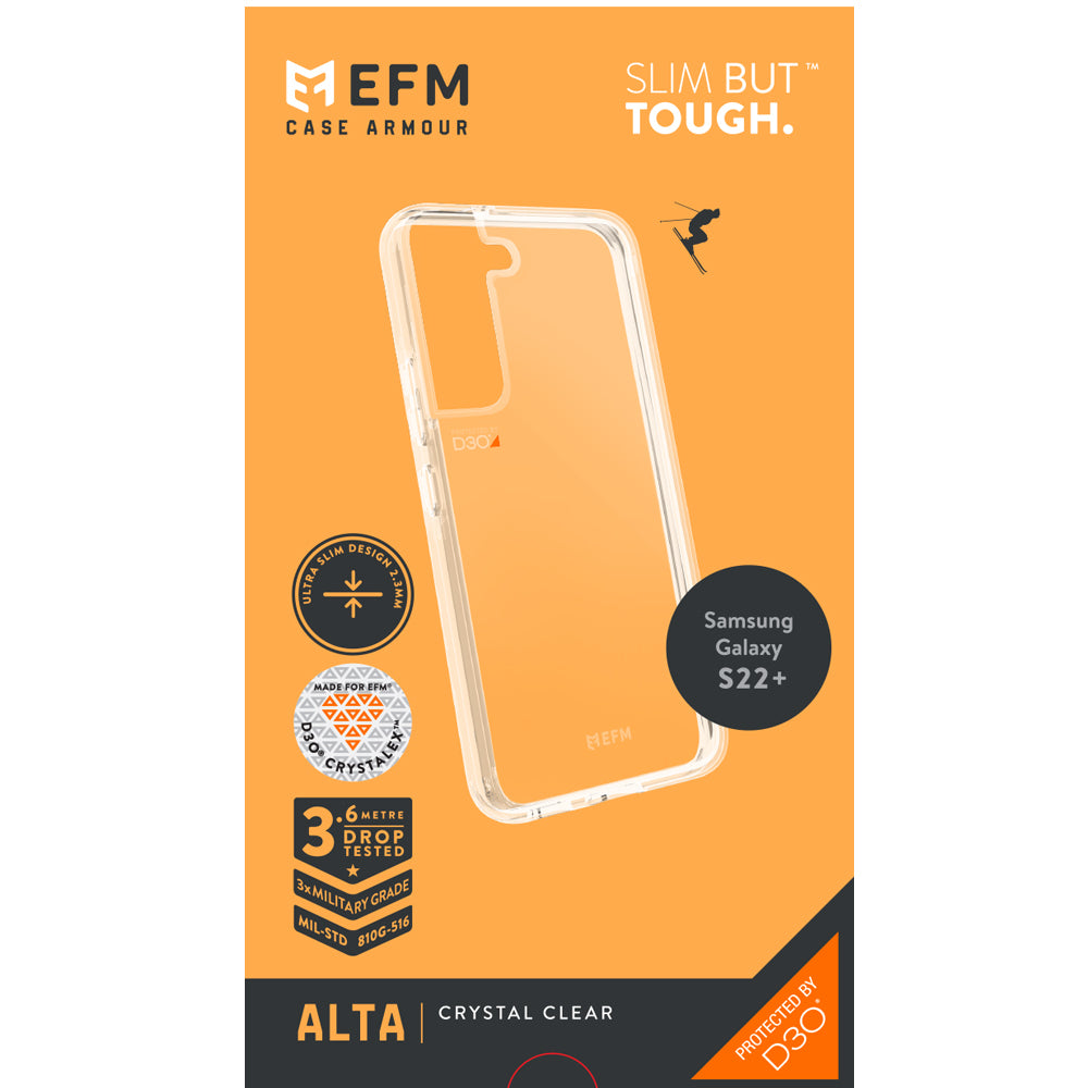 Efm Alta Phone Case Armour w/D3O Crystalex For Samsung Galaxy S22+ Crystal Clear — image 8