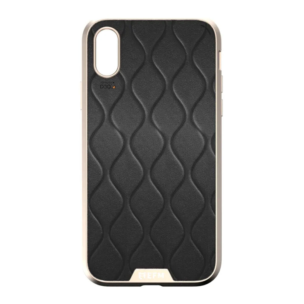 Efm Verona Leather D3O Case Armour Protection Cover for Apple iPhone XR Gold BLK — image 2