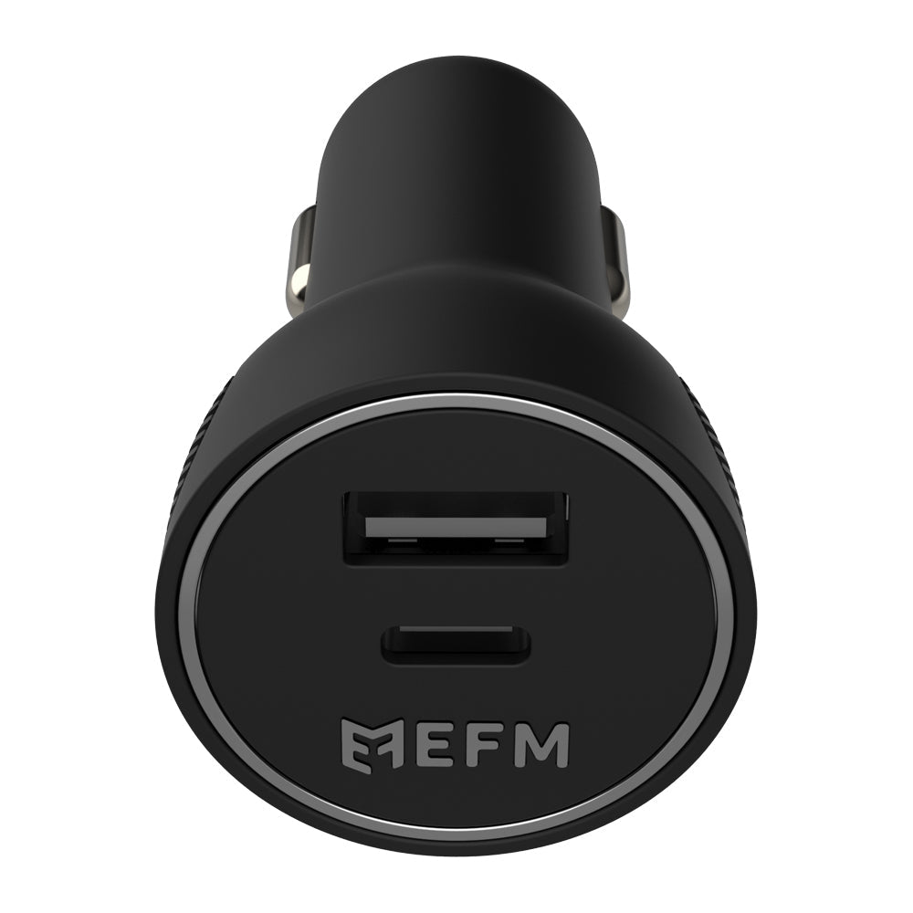 Efm 30W Dual Port/Socket Car Charger/Adapter w/ Pd/pps For Apple/Android Black — image 2
