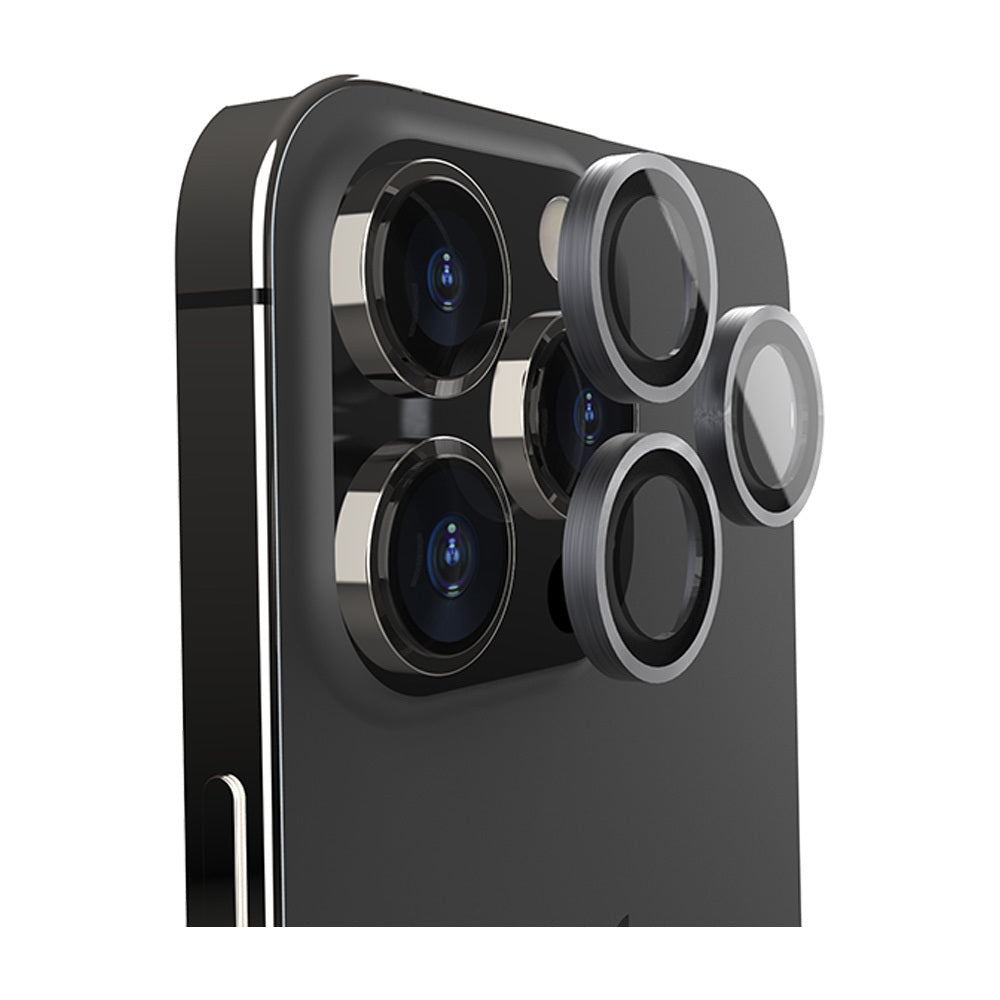 Efm 9H Tempered Glass Camera Lens Armour Guard For Apple iPhone 14 Pro Carbon