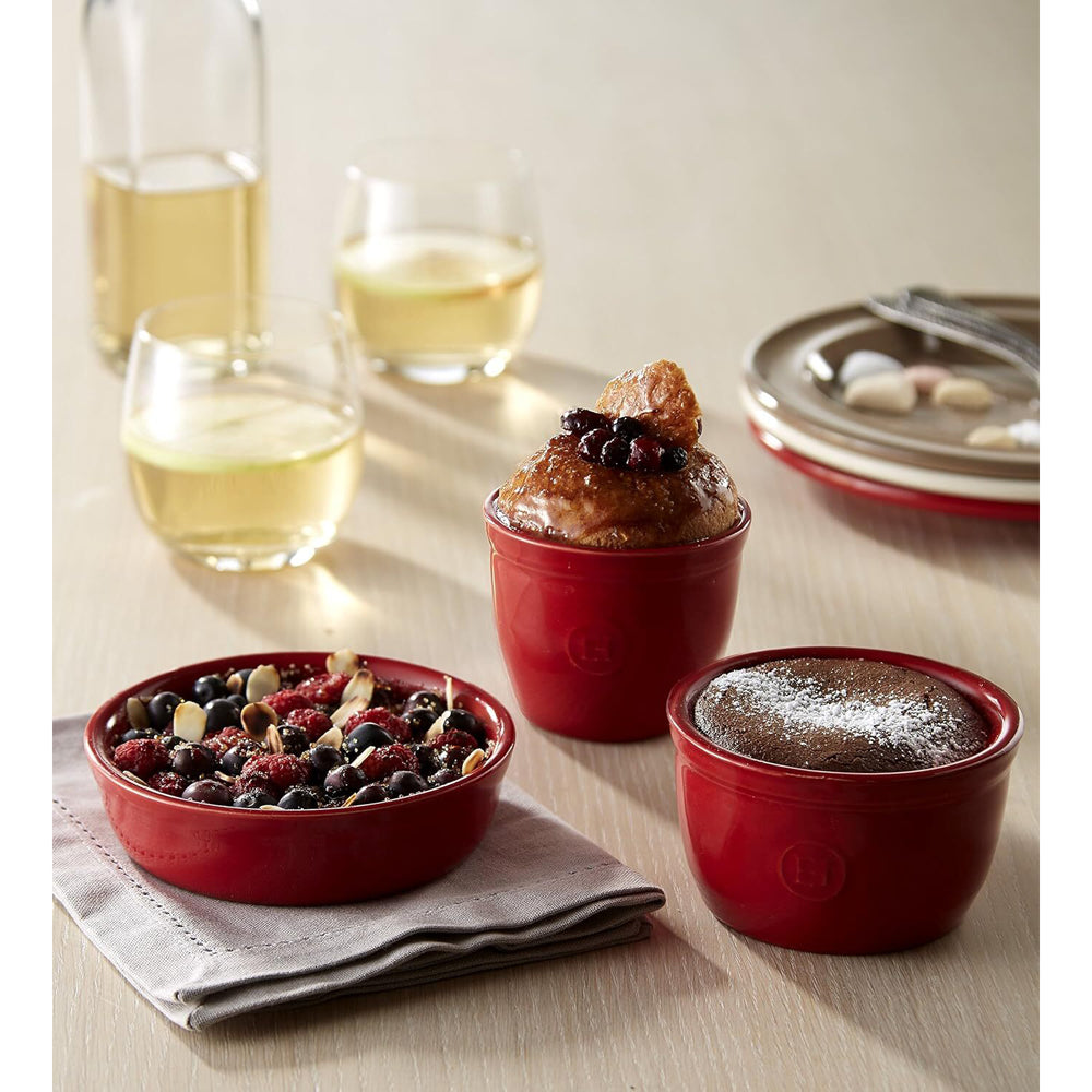 Emile Henry 8cm Ceramic Ramekin Dessert/Creme Brulee Baking Dish Burgundy — image 2