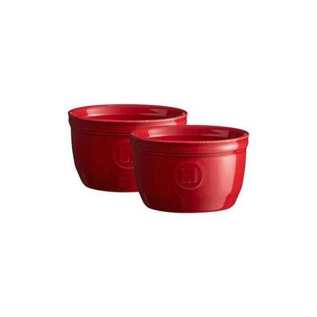 Emile Henry 10cm Ceramic Ramekin Dessert/Brulee Baking Set Dish Burgundy (2 Pieces) — image 2