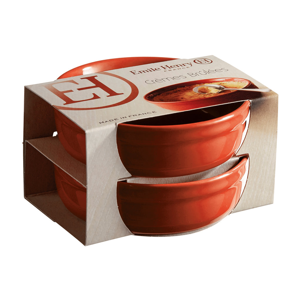 Emile Henry 12cm Ceramic Creme Brulees Bowl Baking Dessert Dish Burgundy (2 Pieces) — image 2