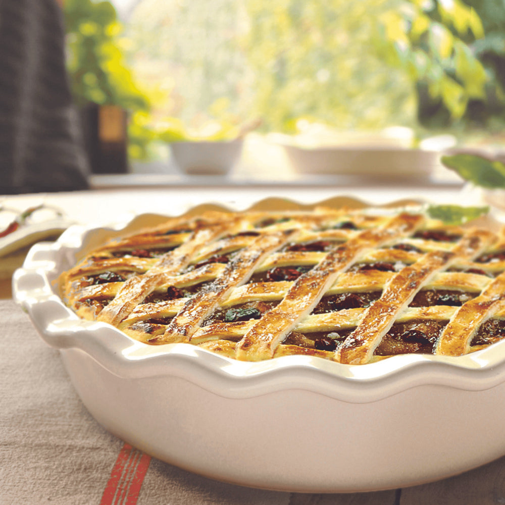 Emile Henry 23cm Ceramic Pie Dish Baking Container Round Dessert Pan Burgundy — image 4