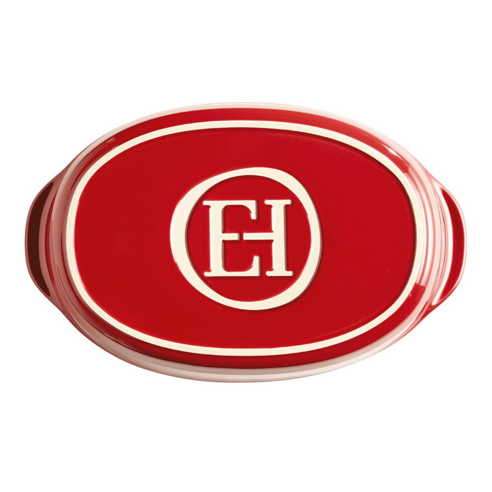 Emile Henry 28cm Ceramic Oven Dessert/Meal Dish Baking Pan Oval SML Burgundy